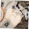 5 PCS Heart-Shaped Wooden Crochet Basket Bottoms, DIY Craft Basket