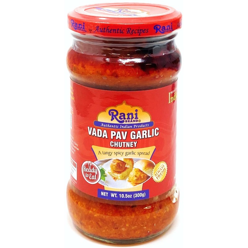 Rani Vada Pav Garlic Chutney 10.5oz (300g) Glass Jar, Ready