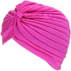 Unisex Turban Hat, Vintage Polyester Pleated Head Wrap Headband Cross