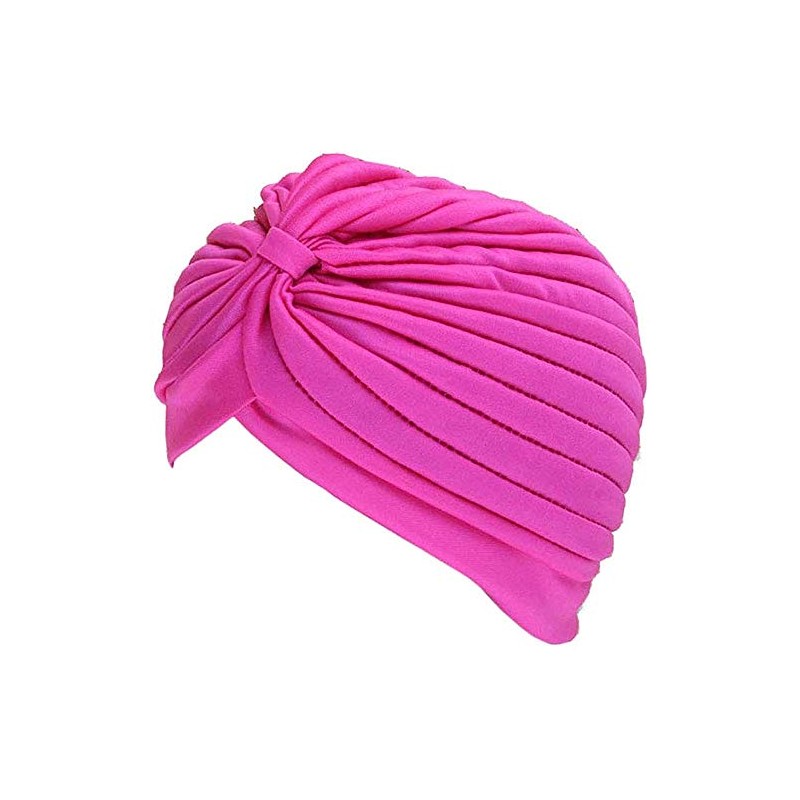 Unisex Turban Hat, Vintage Polyester Pleated Head Wrap Headband Cross