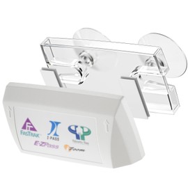 LiftRemote EZ Pass Holder for Windshield Fits All Major, Toll Pass Transponder Holder for Most US States, Ipass Sticker Ezpass Holder with Mounting Strips & Suction Cups