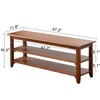 XKZG Storage Bench Wooden Shoe Bench Rustic Solid Wood Entryway