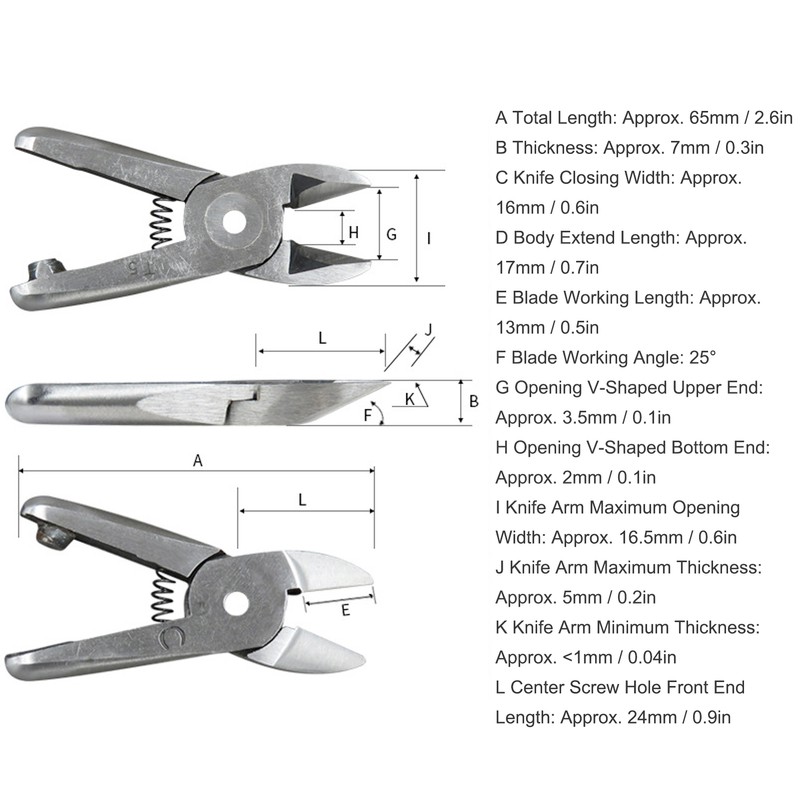 Pneumatic Scissors Head Handheld Air Scissor Replace Alloy Steel Cutting