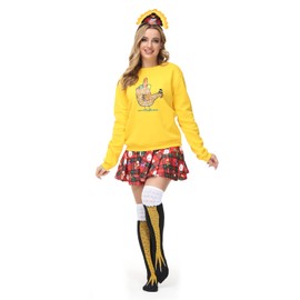 2-Pack Novelty Funny Crazy Socks Chicken Leg Socks Womens Mens Knee-High Turkey Socks Funny Gifts (Medium, Black)