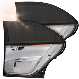 Sun Protection Car Baby, Pack of 2 Universal Elasticity Sun Visor Car Net for Side Windows, Sun Protection Car Children with UV Protection & Heat Protection, Privacy for Children Pets, Fit 98% Cars
