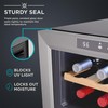 Ivation Premium Stainless Steel 8 Bottle Horizontal Thermoelectric Wine Cooler/Chiller
