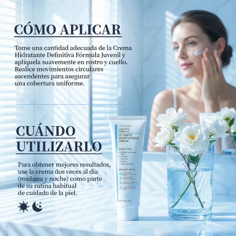 2 Crema Hidratante Youth Formula Día Y Noche Con Colágeno