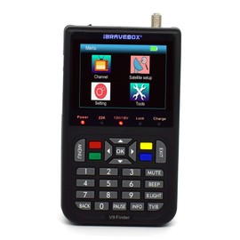 Mingzhe V9 Finder Digital Satellite Finder LCD Satellite Finder Digital Satellite Signal Finder Meter Satellite Meter Satellite Finder 3.5 inch LCD Digital Display Satellite Television