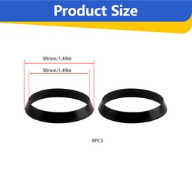 MIRKUZI Pipe Installation 8 Pieces Kitchen Tank Drain Blanking Cap Sealing Ring Drain Outlet Drain Outlet Rubber Gasket (40mm)