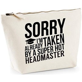 Hippowarehouse Sorry I'm Already Taken By A Super Hot Headmaster printed make up cosmetic wash bag 18x19x9cm