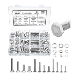 Mr. Pen- Nuts and Bolts Assortment Kit, 408 pcs, Stainless Steel, M5 M6 M8 Hex Head Metric Assorted Nuts and Bolts, Nut Bolt and Washer Assortment, Bolt and Nut Assortment, Bolts and Nuts Kit