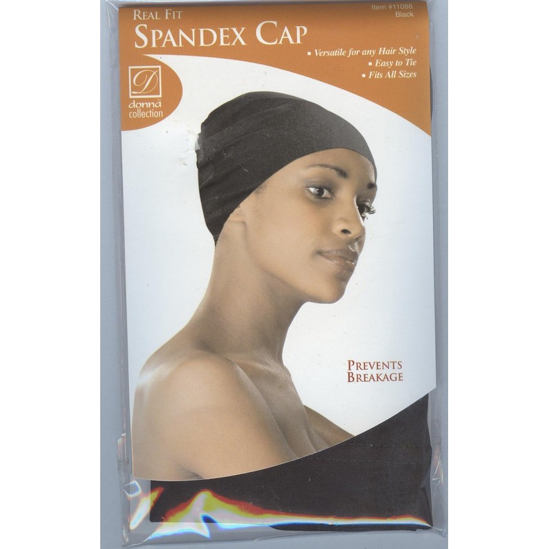 Donna Collection Black Spandex Cap