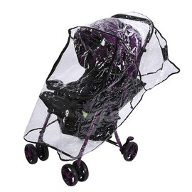 Miskall Universal Pushchair Rain Cover, Waterproof PVC Stroller Rain Dust Wind Shield For Stroller Accessories