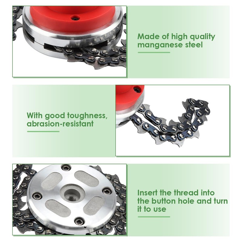 Multifunctional Spiral Chain Trimmer Head Replacement Head Garden Lawn Mower