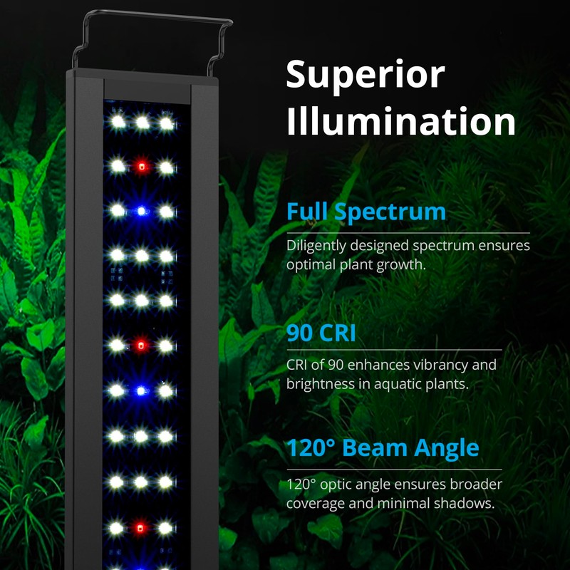 NICREW C10 Plants LED Aquarium Light, 18-24 in, 13 Watts,