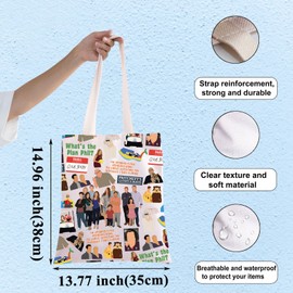 WZMPA Dunphy Family Tote Bag Phil & Claire Dunphy Fans Gift What The Plan Phil Shoulder Bag Pritchett's Family Inspired Gift (What's the plan phil TG)