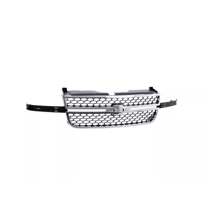 TopAlpha Chrome Honeycomb SS Style Front Grille Assembly For 03-07