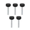 sourcing map Knurled Clamp Knob Handle Thumb Screw on Type