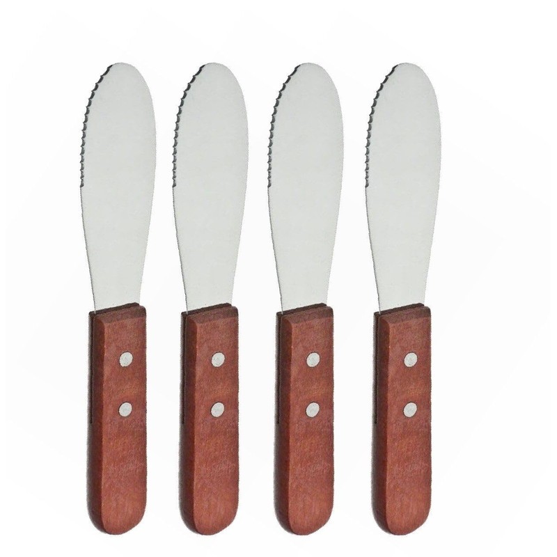 Great Credentials© Wide Stainless Steel Spreader Kitchen Knives for Sandwiches