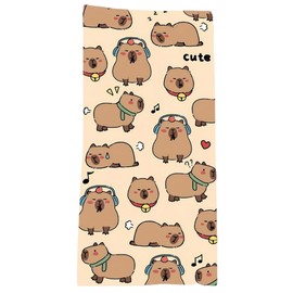 ZPSOSPZ Capybara Beach Towel, Cute Animal Beach Towel, Capybara Animal Beach Towel, Capybara Quick-drying Towel for Travelling Swimming Camping Beach Water Sports (70 * 140 CM)