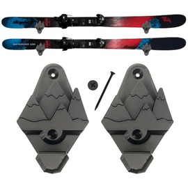 Innovative 3D Printing Snow Ski Wall Mounts with Gear Hooks (Black) – Heavy-Duty Ski Rack for Wall Display & Storage – Space-Saving Organizer & Winter Sports Wall Art