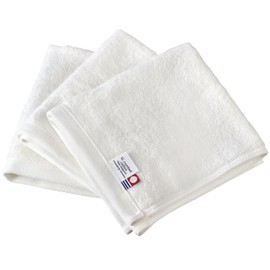 Bloom Imabari Towel Certified Hand Towel Set of 3 Leon Towel Handkerchief, Thick, Large, 12.2 x 13.8 inches (31 x 35 cm), Hotel Specifications, Sun Hawkin Cotton, Made in Japan, 100% Cotton (White)