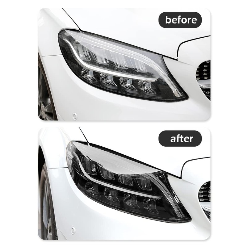 12 X 48inch Car Light Tint Film, Cuttable&Stretchability Car Headlight