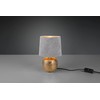 Reality Leuchten Sophia R50821011 Table Lamp Ceramic Gold-Coloured Velvet Shade