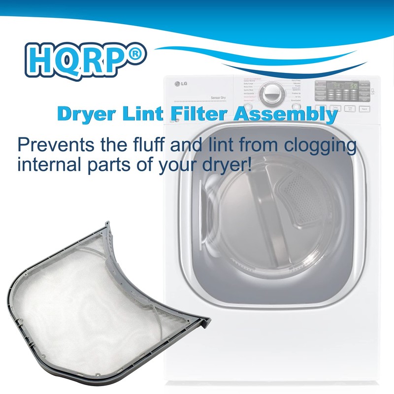 HQRP Dryer Lint Filter Assembly compatible with LG ADQ56656401 Replacement