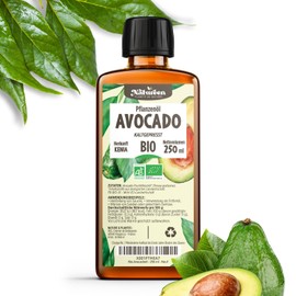 Avocado Oil Organic 250 ml - 100% Organic, Pure, Natural & Cold Pressed, Avocado Oil for Roasting, Grilling and as Seasoning Oil or Marinating