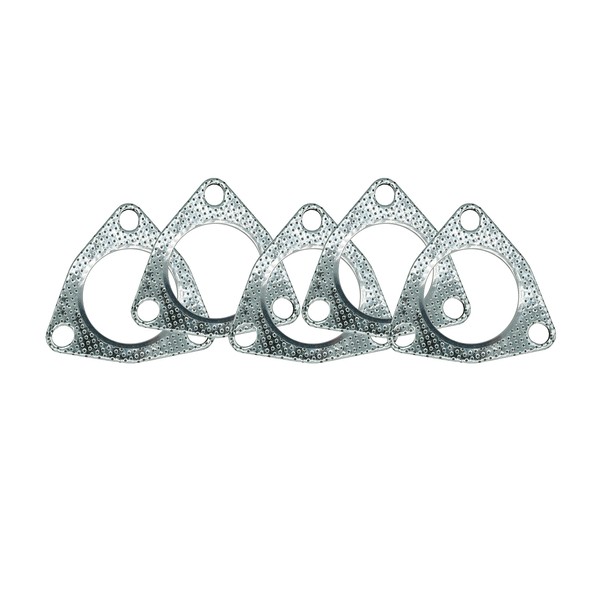 SHINTONES 5 PCS 2.5 inch 3-Bolt Exhaust Flange Gasket Turbo/Manifold/Header