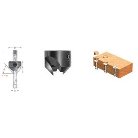 Amana Tool - 316008 Carbide Tipped Countersink R/H 18mm Dia x 16.5mm Long x 8mm Shank