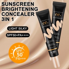 2PCS Cc Cream Cc Red Correct Lightweight Skin Perfector Tinted Moisturiser Spf 50+ 30g Non-greasy Balances Skin Tone Reduces Redness Suitable for Women