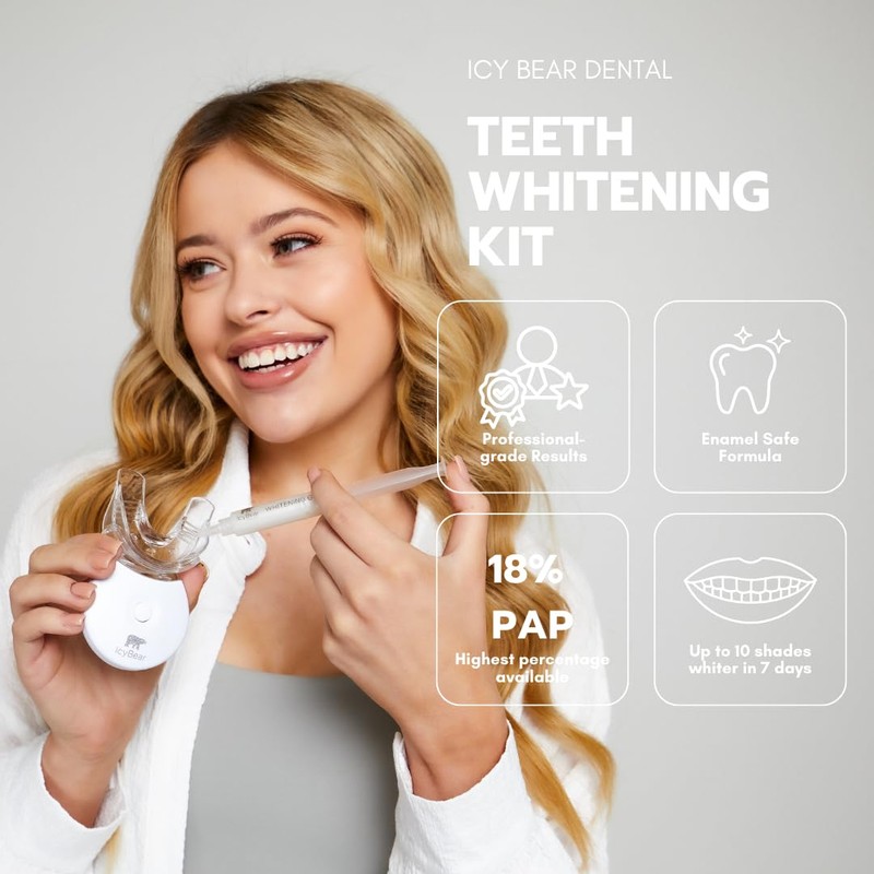 ICY Bear Teeth WHITENING KIT - Easy at-Home Use -