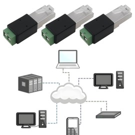 OTOTEC 3PCS RJ45 to RS485 Converter A Connects to PIN4 B Connects to PIN5 44x13x11mm RJ45 Connection Adapter to Achieve Data Transmission