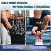 2pcs Adjustable Wrist Cuffs Weightlifting Straps with Ring Premium Padded