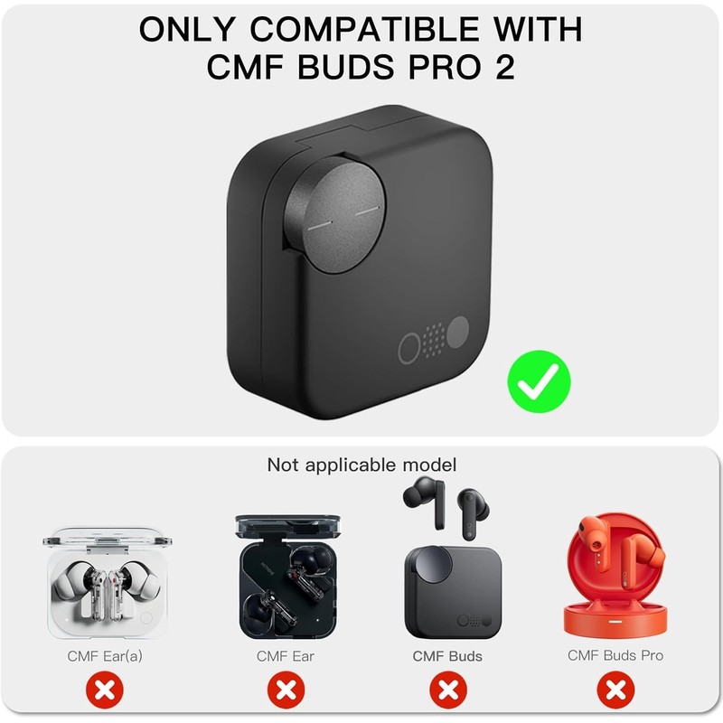 Secure Lock Clear Case Compatible with CMF by Nothing Buds