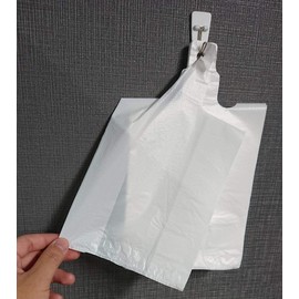 Nihon Giken Industries RBSSSW Handbag, Plastic Bags, Milky White, SSS, Thickness: 0.0005 inches (0.012 mm), Commercial Use, Shopping Bags, With Handles, Embossed, Easy to Use, Thin but Strong, Pack of 100