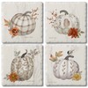 Thirstystone Fall Pumpkins 4 Pack Assorted Tumbled Tile Stone Coasters