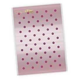 CraftStar Mini Polka Dot Stencil - 5 mm or 7 mm Dot Pattern Craft Stencil