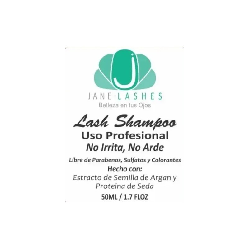 Jane Lash Shampoo Espuma Limpieza Extensiones Pestañas Mink 50ml