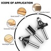 UTRUSTTO Router Bits 1/4 Inch Shank 15 Pieces, Tungsten Carbide