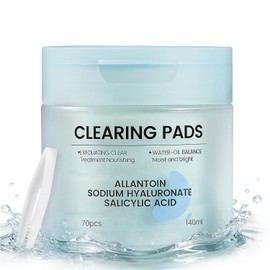 Salicylic Acid Pads for Acne and Pore Tightening - Exfoliating Face Cleansing Wipes for Oil Control & Soothing Skin Care, 70 Count