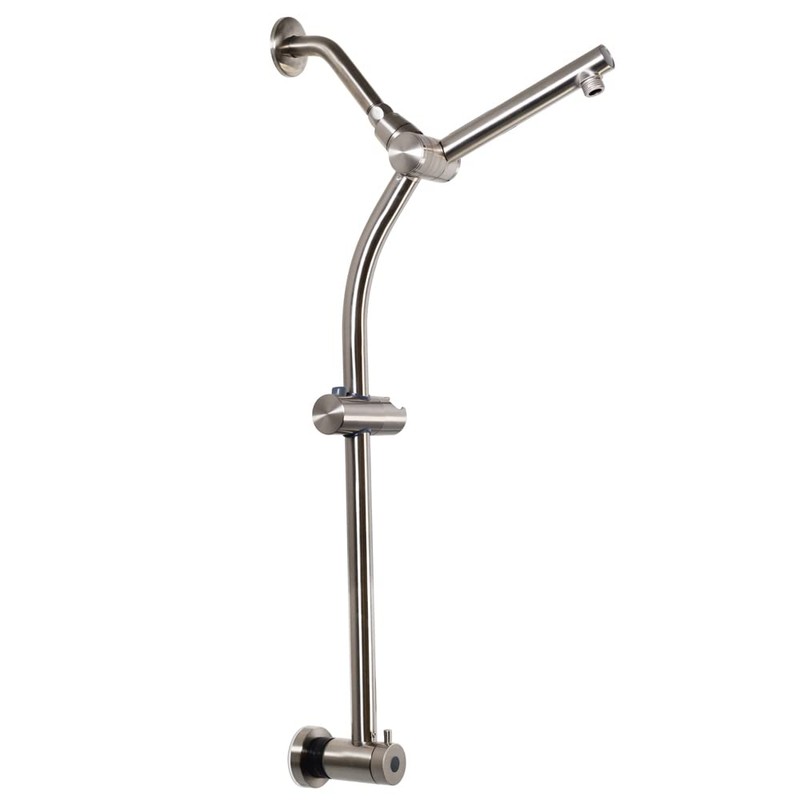 Westbrass SB1520-07 Drill-Free 21" Adjustable Height Shower Head and Handheld