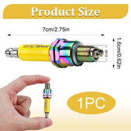 A7TC Iridium Spark Plug,M10×1.0 Thread,49cc 50cc 125cc 150cc ATV Pit Dirt Bike Scooter SSR Apollo,High Performance Iridium Electrode for Motorcycle/Small Engine(Honda, Yamaha, Suzuki)