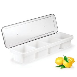New Cocktail BAR 4 Compartment Condiment Dispenser Lemon Lime Plastic