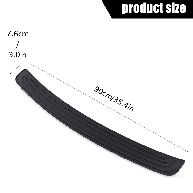 Car Bumper Protector Universal Rubber Rear Bumper Protector Strip Car