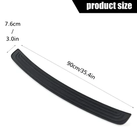 Car Bumper Protector Universal Rubber Rear Bumper Protector Strip Car Sill Protectors Strips for Trucks SUV Sedans Rear Trunk Protection(90x7cm)