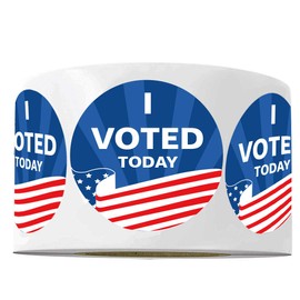I Voted Today Stickers,1.5 Inch Voted Stickers,500 Pcs Per Roll