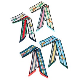 Gudessly Bag Handbag Handle Ribbon Scarf for Package Band Hair Head Neck Neckerchief Silk Scarf Bracele Oil and Ink Painting